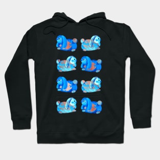 Luv Bunnies Galore - Navy, Teal and Rose Gold Hoodie